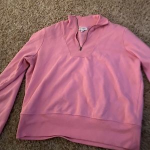 pink jacket, half zip up, pink